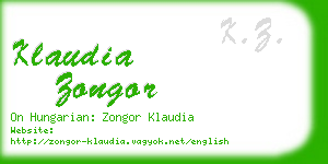 klaudia zongor business card